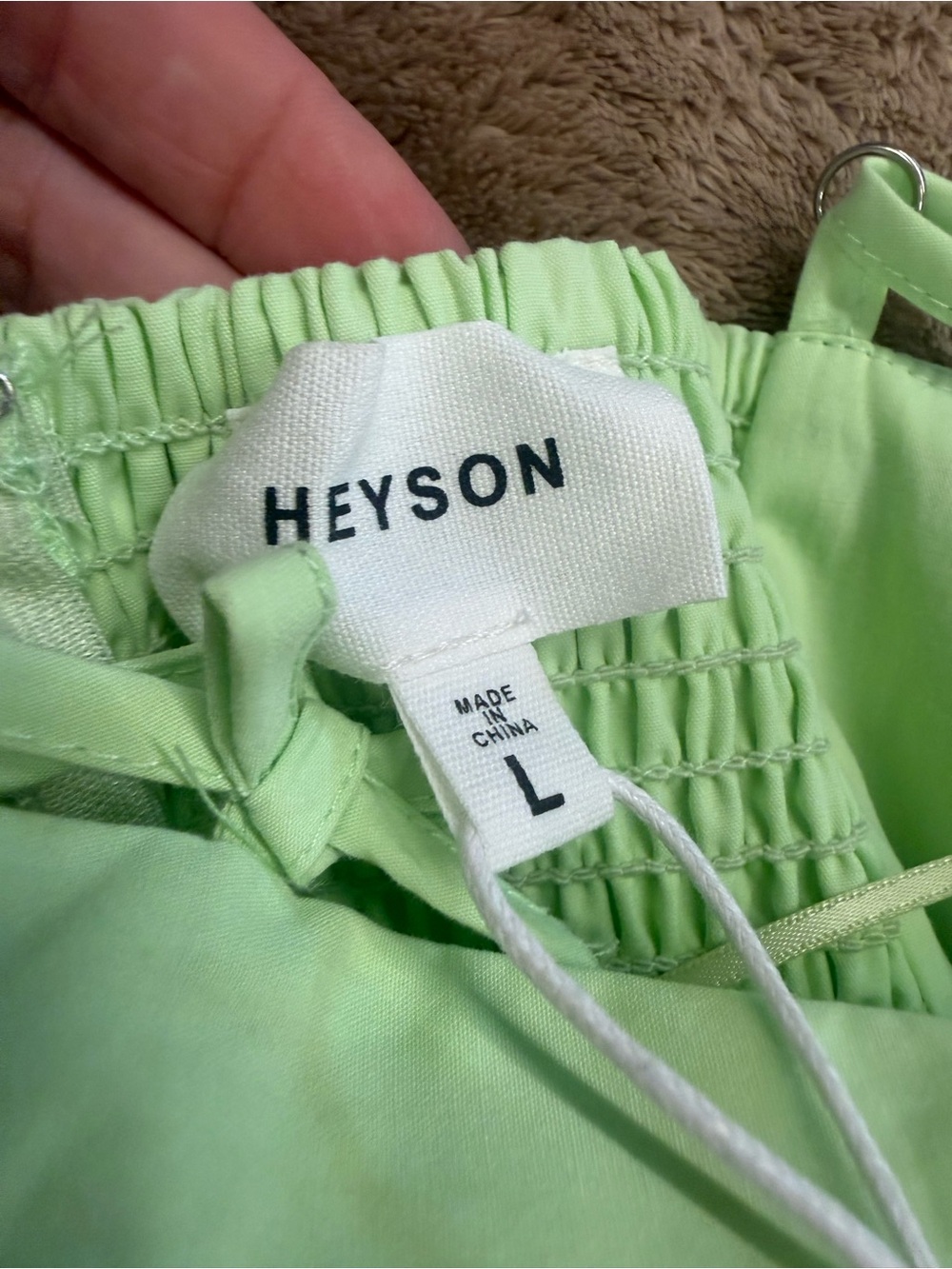 NWT Heyson “Summer I Turned Pretty” Limelight Midi Dress, Size Large - Picture 9 of 11